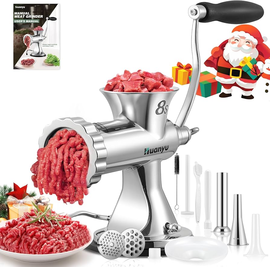 Amazon | Huanyu ミートチョッパー 手動式ミンサー 肉挽き 304 Amazon | Huanyu ミートチョッパー 手動式ミンサー 肉挽き 304